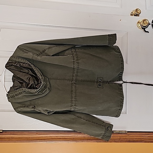 Army green utility coat size sm - Picture 3 of 4